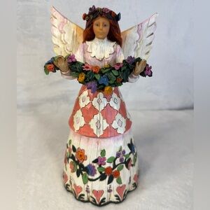 Vtg Jim Shore Heartwood Creek Angel of Gratefulness Figurine 2002 #108921 Enesco